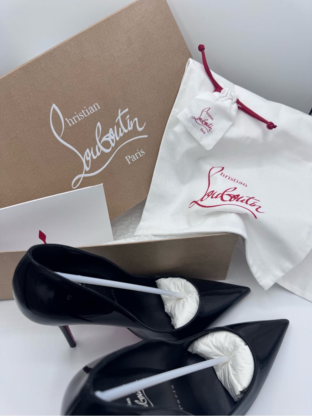 Christian Louboutin Miss Z 100 mm Black Patent Pointed Toe Stiletto Pumps